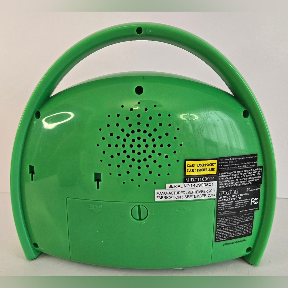 Teenage Mutant Ninja Turtles‎ Portable CD Play Along Karaoke Machine Microphone - Picture 4 of 9